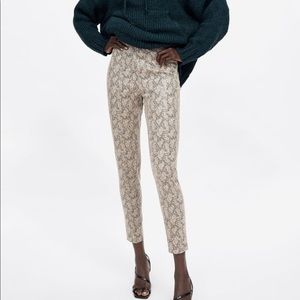 Snake print leggings